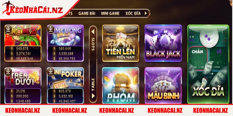 Zowin - Cổng Game Đổi Thưởng Sở Hữu Sức Hút Khó Cưỡng - 4 Zowin đã xây dựng kho game đa dạng với những trò chơi hấp dẫn như Liêng